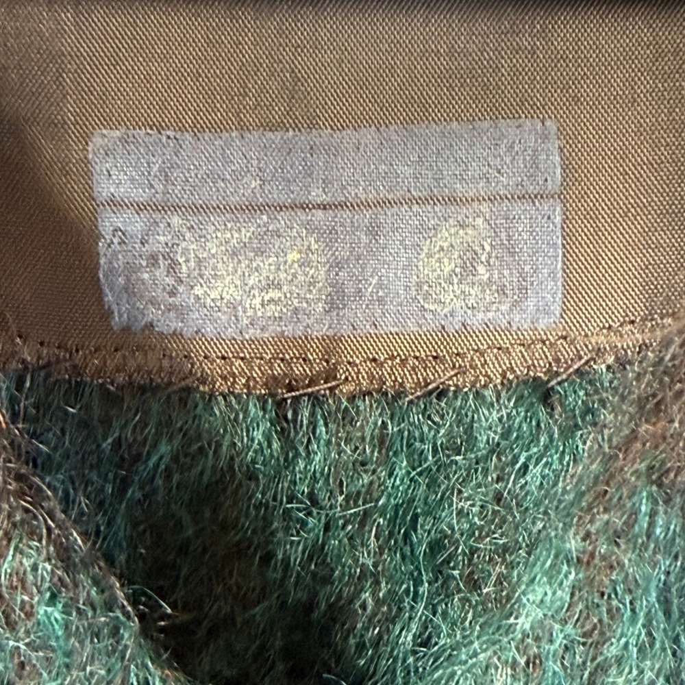 Strathtay Originals Vest Womens M? Green Brown Striped Mohair Fringe Scotland EX - Picture 3 of 7